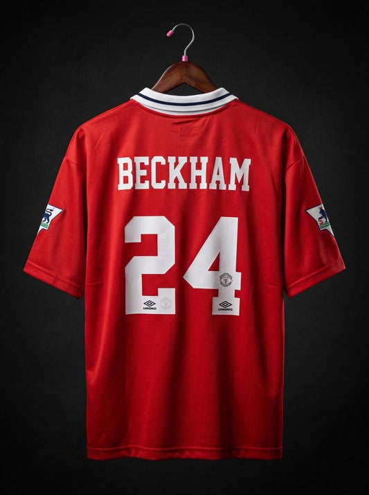 Beckham #24 | Manchester United | Five Sleeves | Embroidery Logos