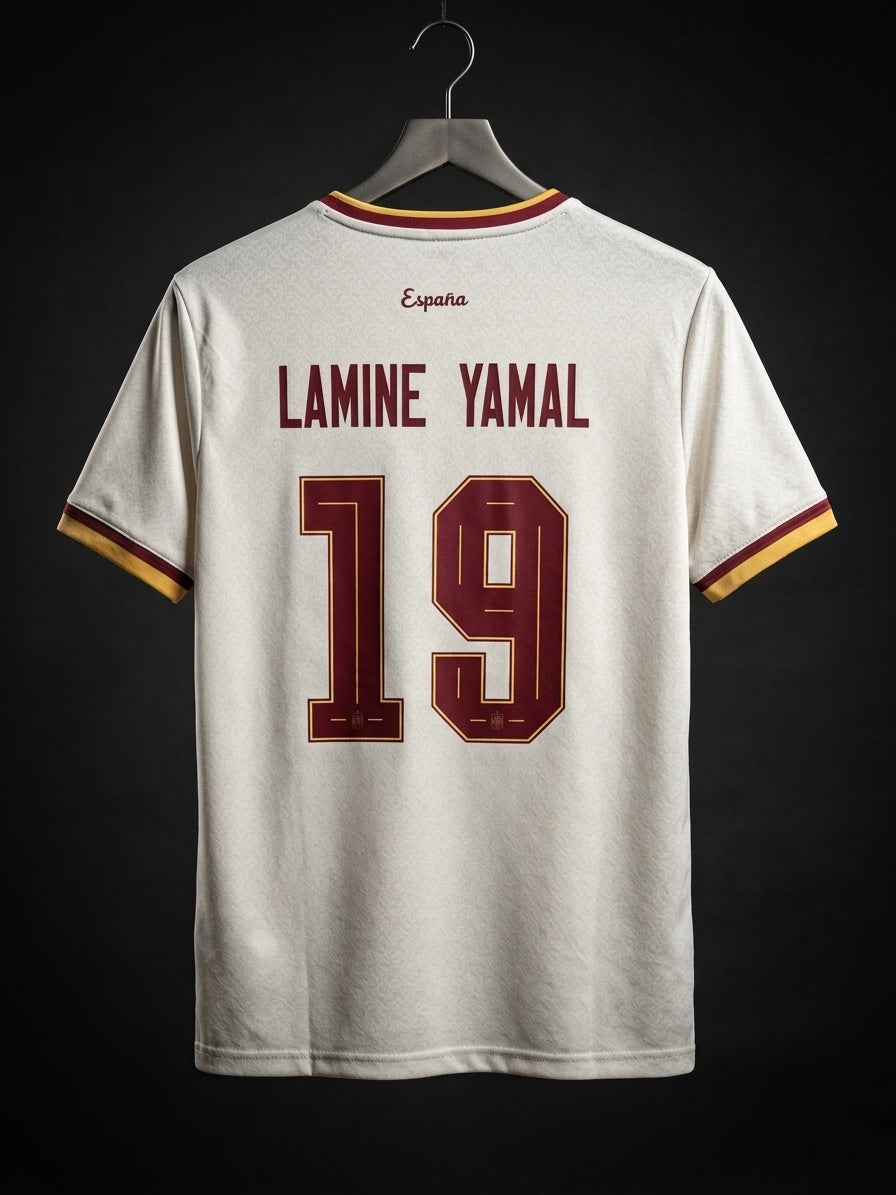 Lamine Yamal #19 | Spain World Cup 2026 | Embroidery Logos | haramball.in