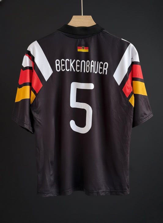 Beckenbauer #5 Germany 1997 Retro Home Jersey – Five Sleeve Collar Edition