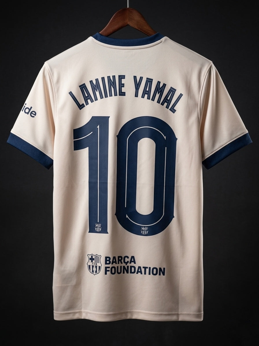 Lamine Yamal #10 | Fc Barcelona Fourth Kit 2026/27 | Embroidery Logos | haramball.in