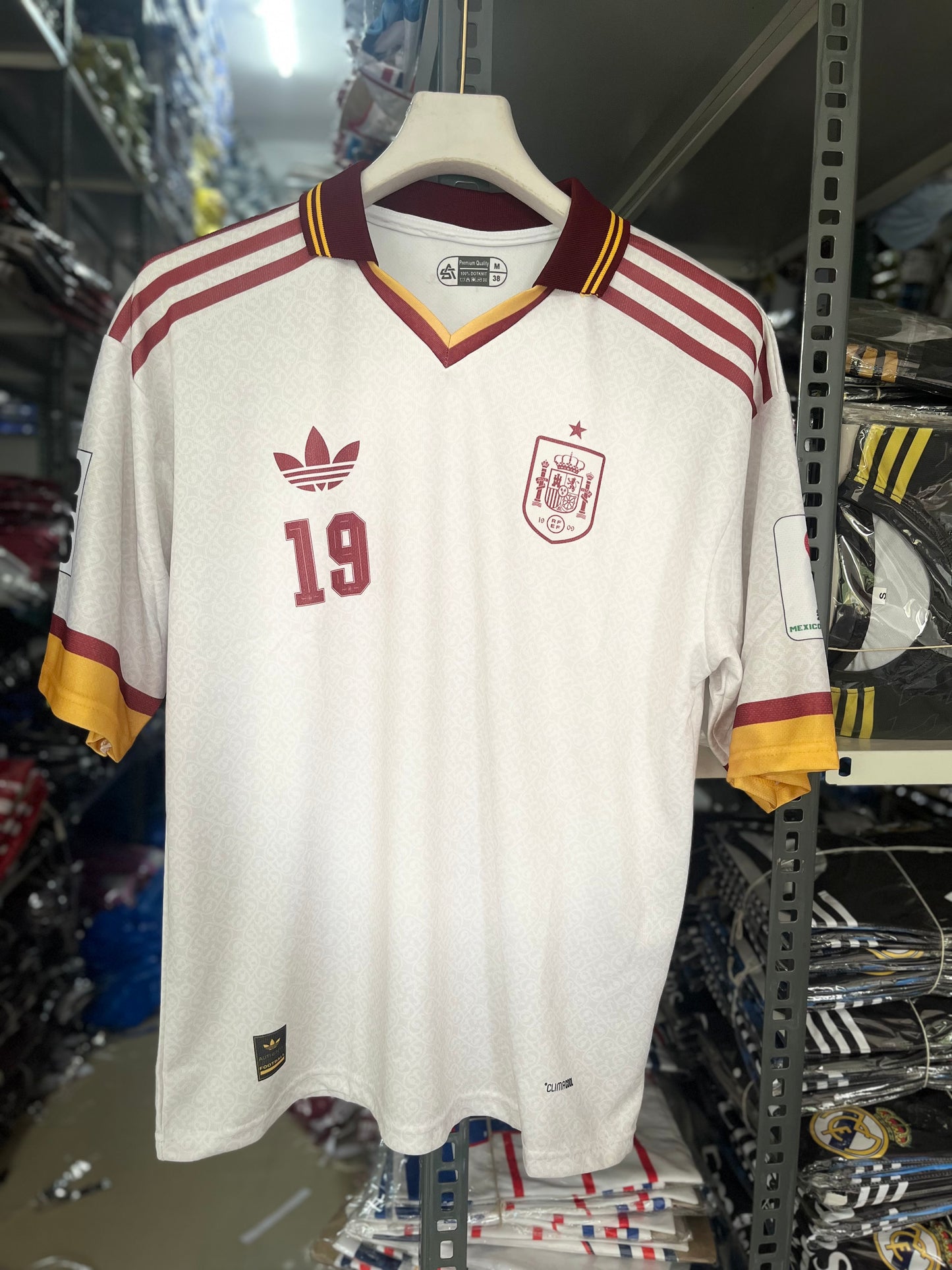 Lamine Yamal #19 | Spain Away World Cup 2026 | Five Sleeves | Sublimation Print | haramball.in