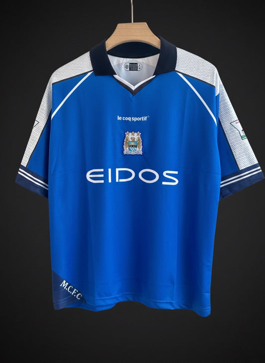 Haaland #10 Manchester City 1999/2000 Retro Kit Five Sleeve With Collar And Embroidery