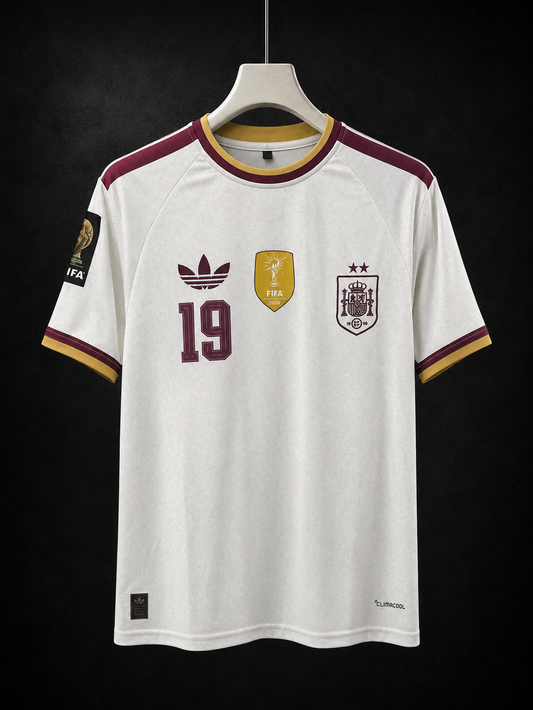 Lamine Yamal #19 | Spain away 2026 World Cup champions | Embroidery Logos | haramball.in