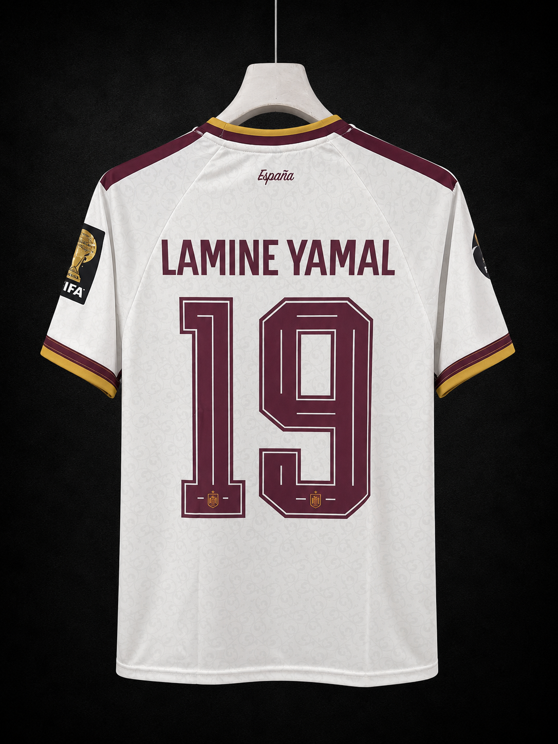 Lamine Yamal #19 | Spain away 2026 World Cup champions | Embroidery Logos | haramball.in