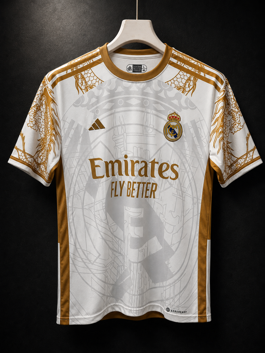 Ronaldo #07 | Real Madrid Gold Dragon | Embroidery Logos | haramball.in