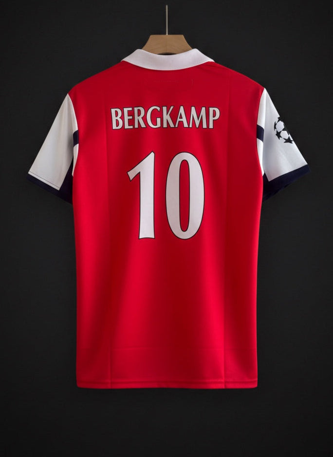 Bergkamp #10 Arsenal 2000/02 Home Jersey – Embroidered Crest | Classic Collar