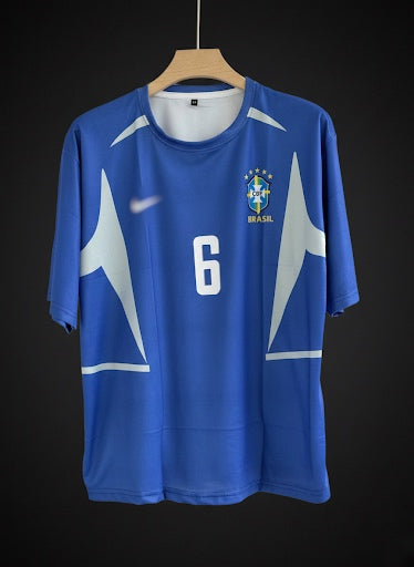 Roberto Carlos #6 Brazil 2002 Away Jersey