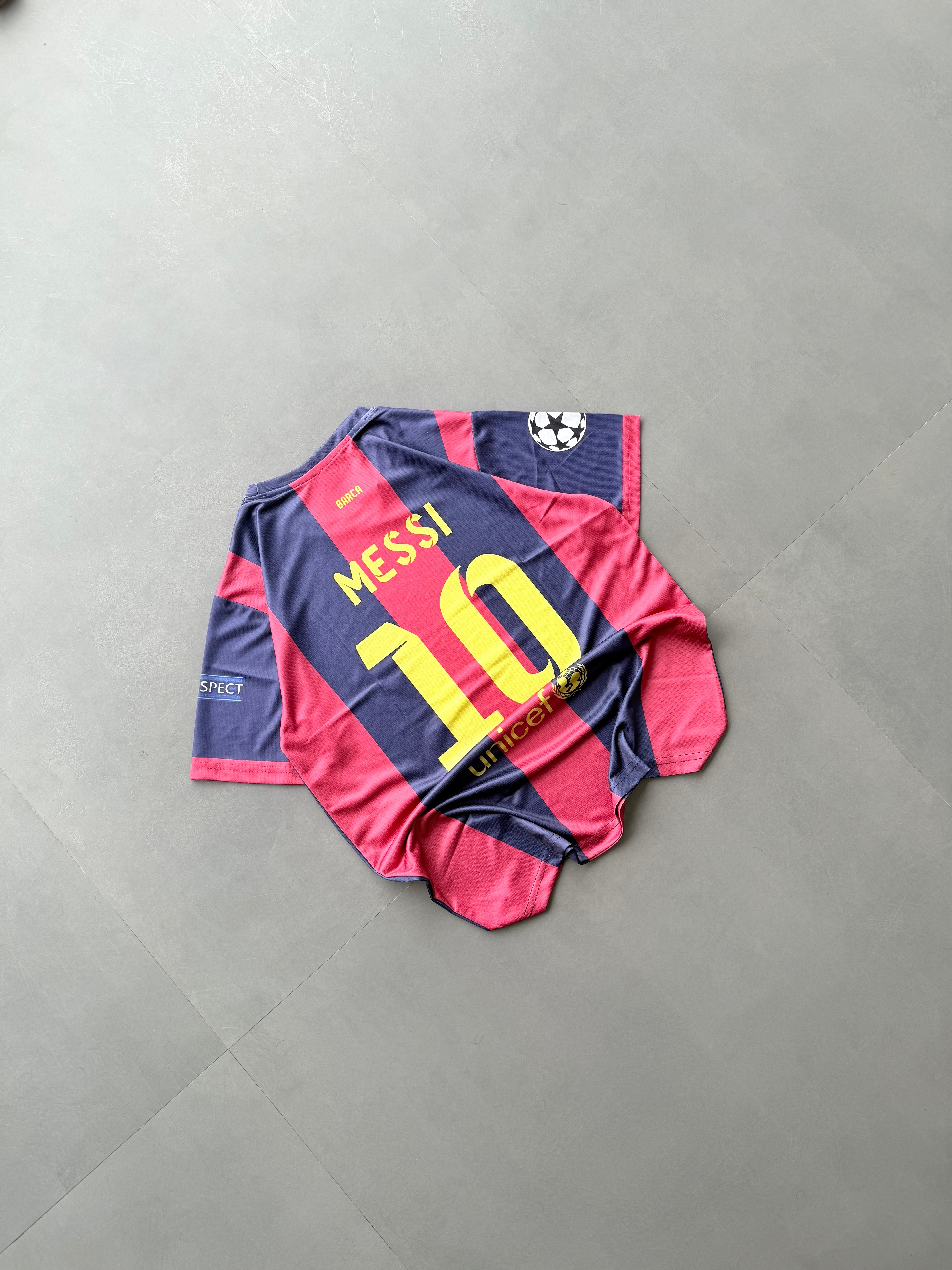 Messi #10 – FC Barcelona 2014/15 Home Jersey – Haram Ball