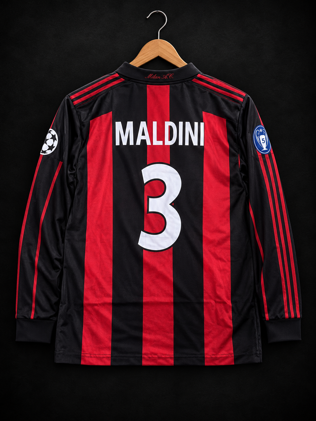Maldini #03 | Ac Milan Home 2006/07 | Embroidery Logos | Full Sleeve | haramball.in