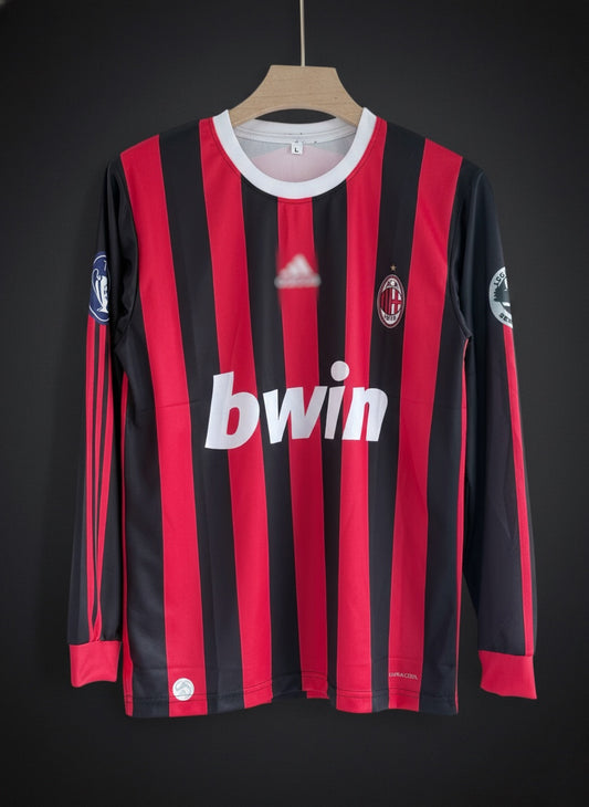 Beckham-32 AC Milan 2009/10 Home Jersey – Classic Long Sleeve (Printed Edition)