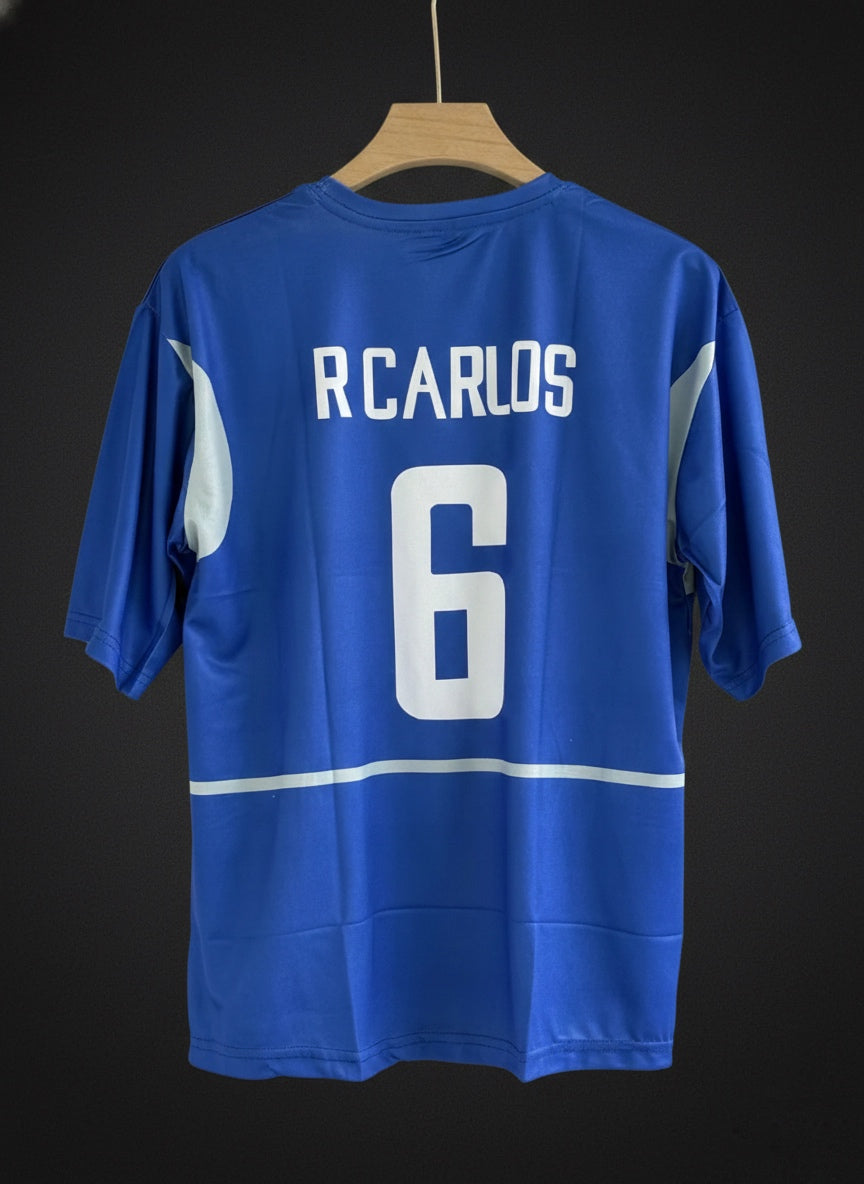 Roberto Carlos #6 Brazil 2002 Away Jersey