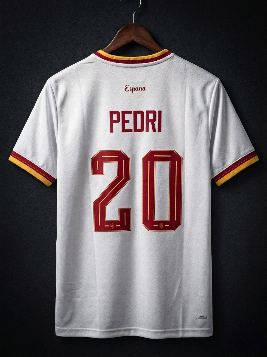 Pedri #20 | Spain World Cup 2026 Away | Embroidery Logos | Premium Neck | haramball.in
