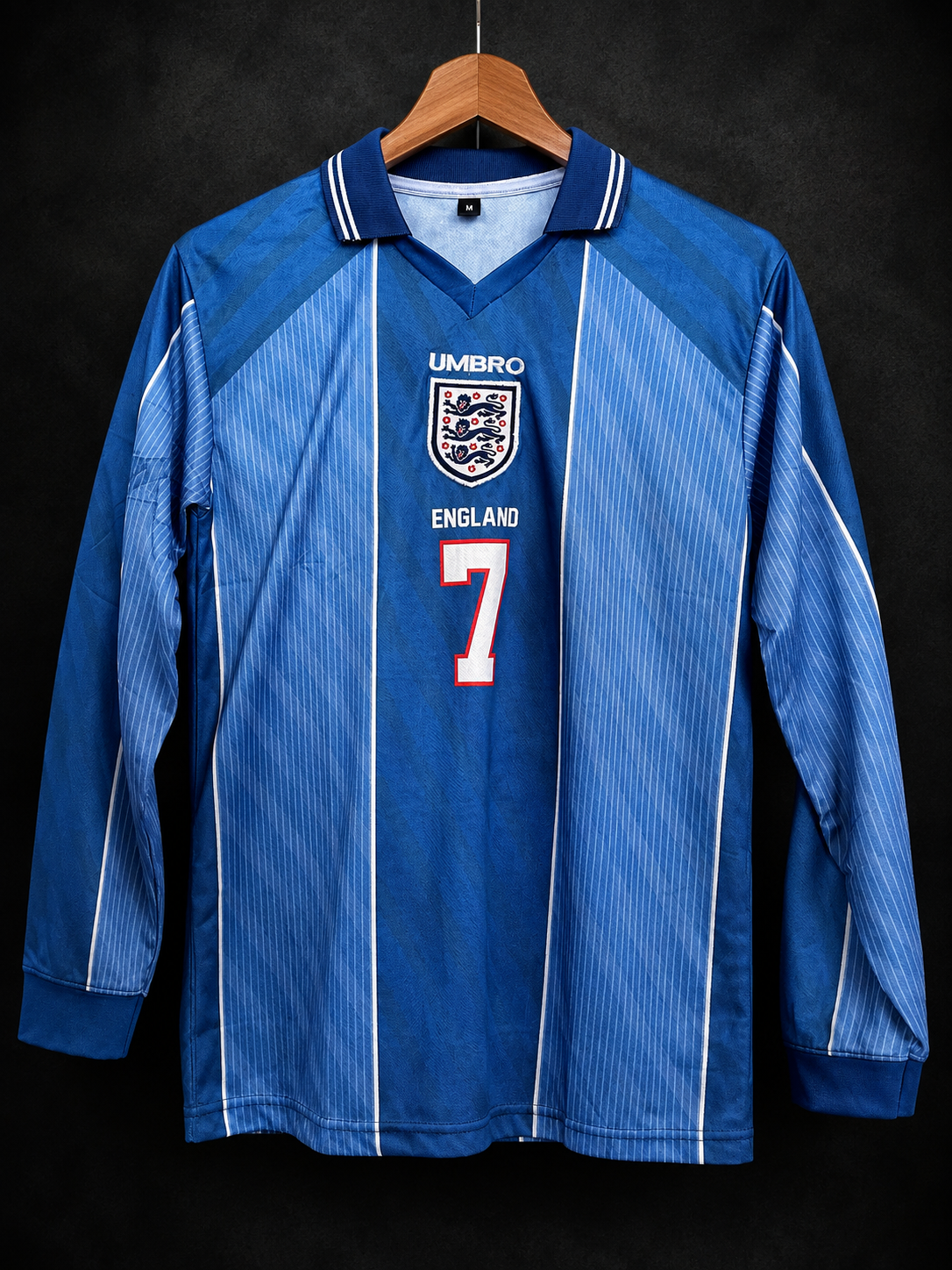 Beckham #07 | England 1998 away | Embroidery Logos | Full Sleeve | haramball.in