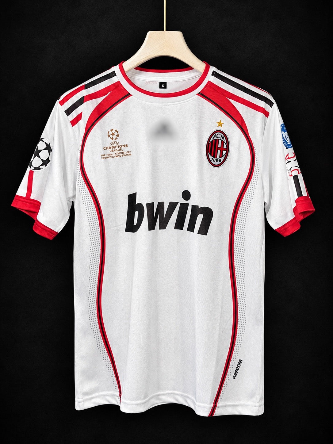 Maldini #03 | Ac Milan Away 2007 UEFA final edition | Embroidery Logos | Oversized Five Sleeve | haramball.in