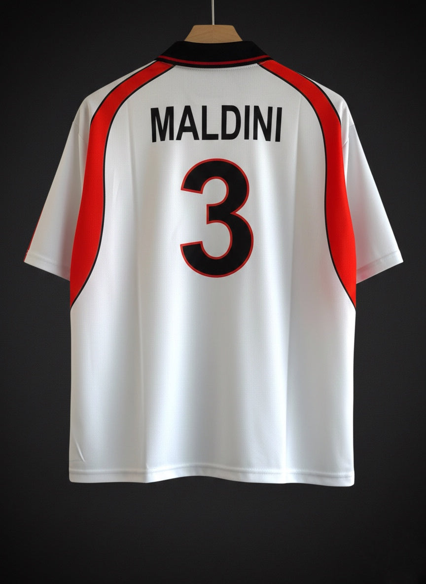 Maldini #3 – AC Milan 2000/01 Away Shirt
Five Sleeve • Collar • Embroidery Edition