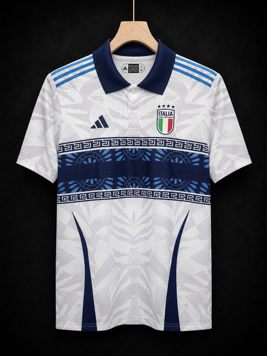 Maldini #03 | Italy Away | Sublimation Print | Collar with Button | haramball.in