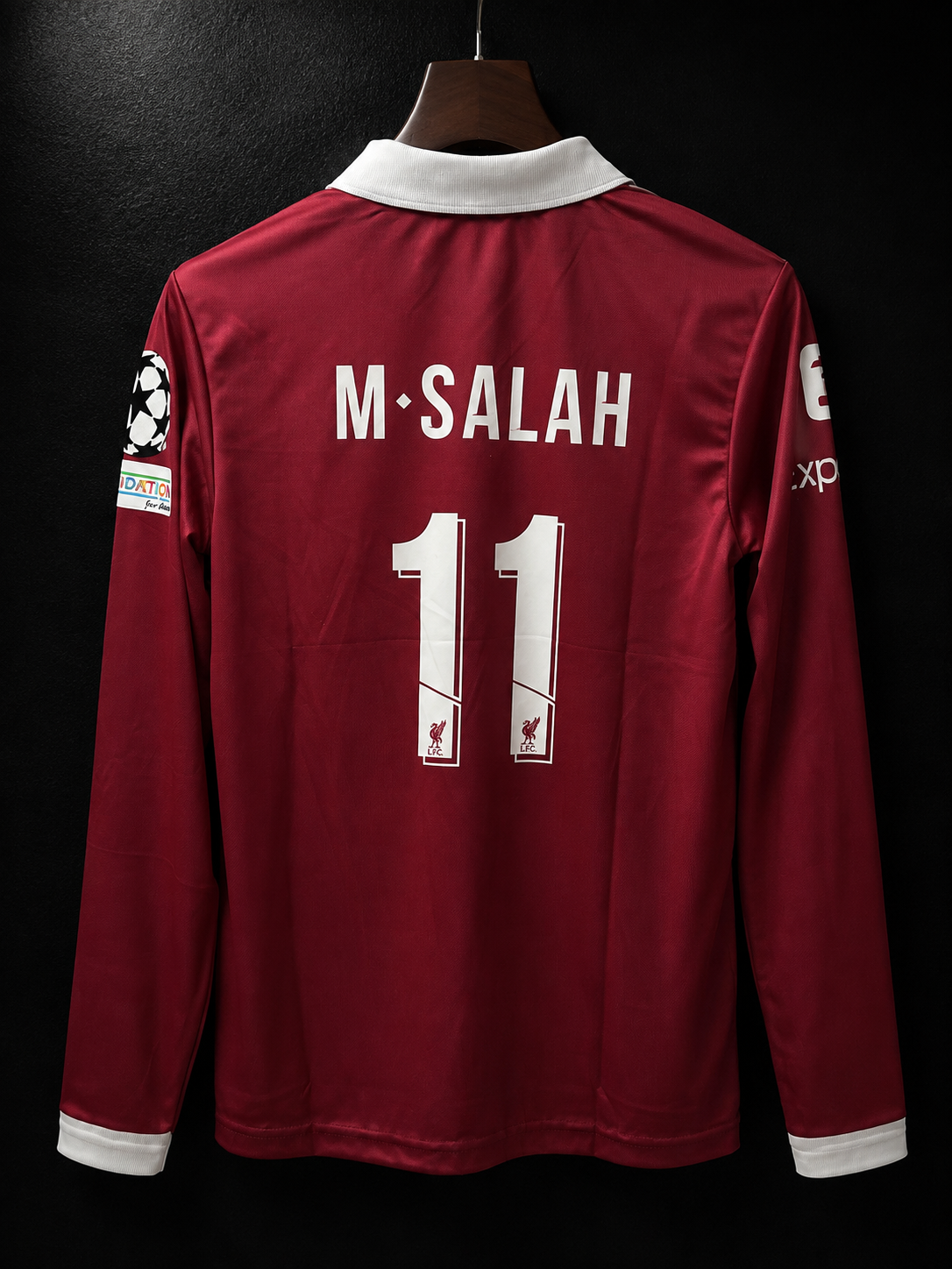 Mohammed Salah #11 | Liverpool Home Inspired | Full Sleeve with Collar | haramball.in