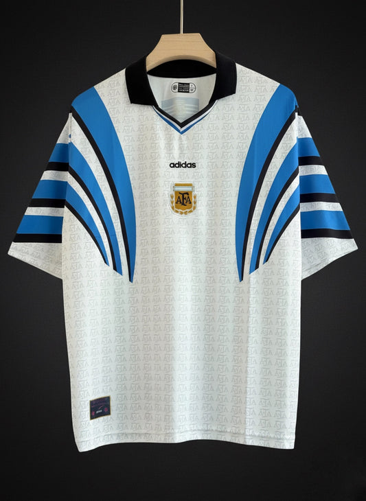 Argentina 1997 Third Shirt – Five Sleeve with Collar & Embroidery