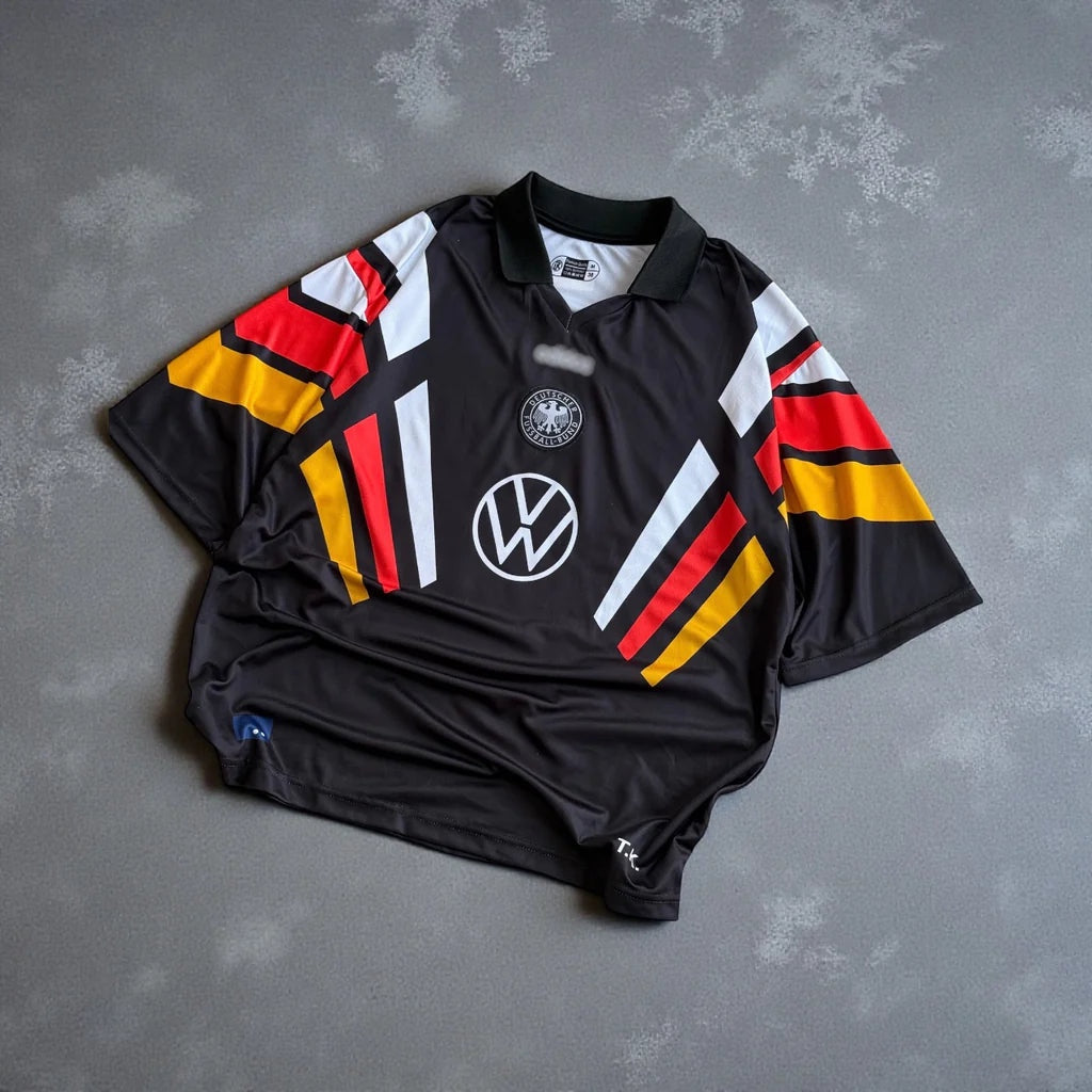 Beckenbauer #5 Germany 1997 Retro Home Jersey – Five Sleeve Collar Edition