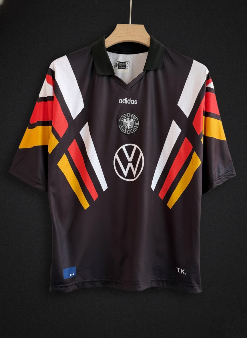 Beckenbauer #5 Germany 1997 Retro Home Jersey – Five Sleeve Collar Edition
