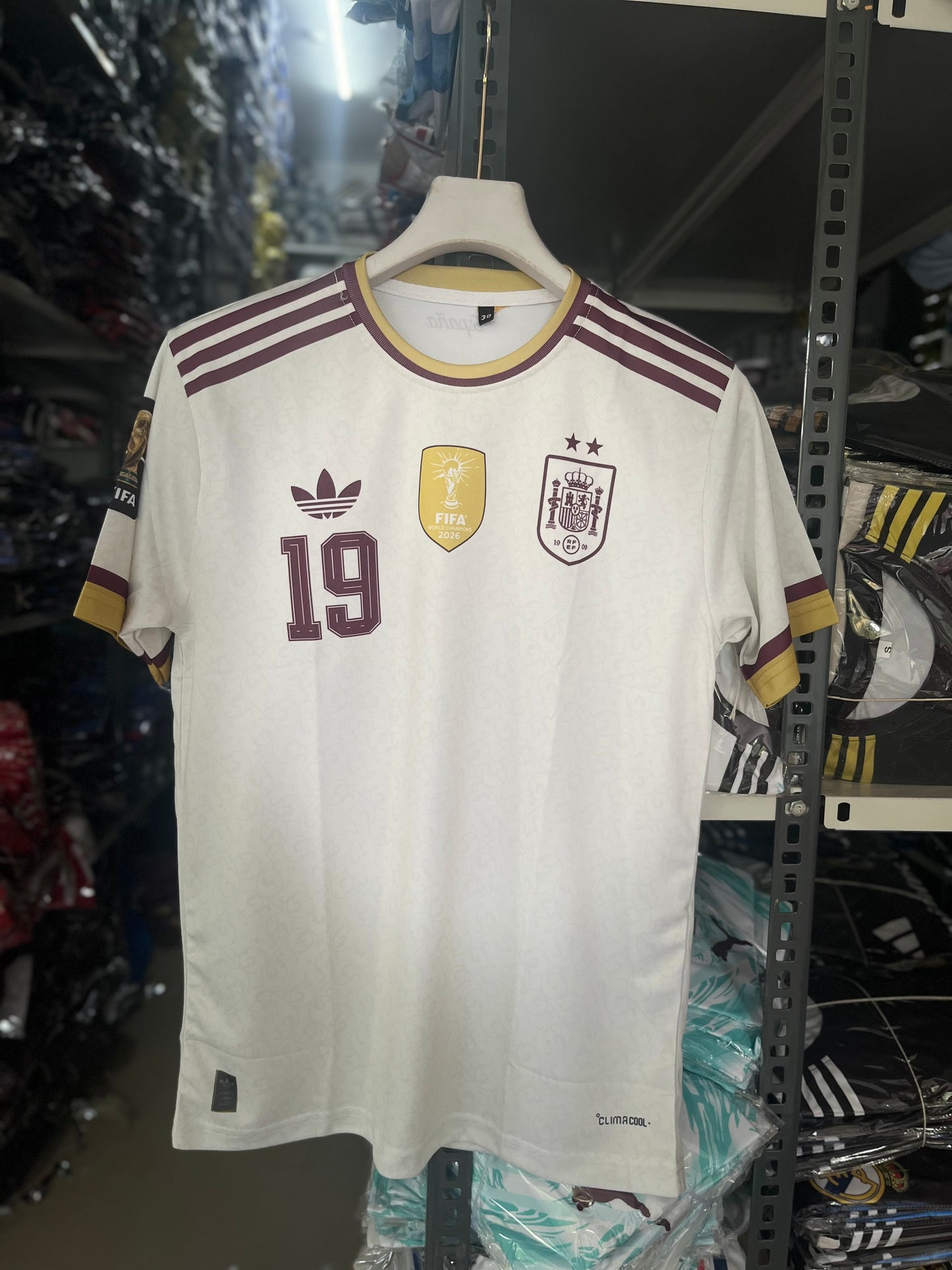 Lamine Yamal #19 | Spain Away World Champions Badge | Sublimation Print | haramball.in