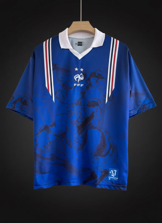 France Retro Special Edition Jersey – Embroidered Crest | Classic Collar
