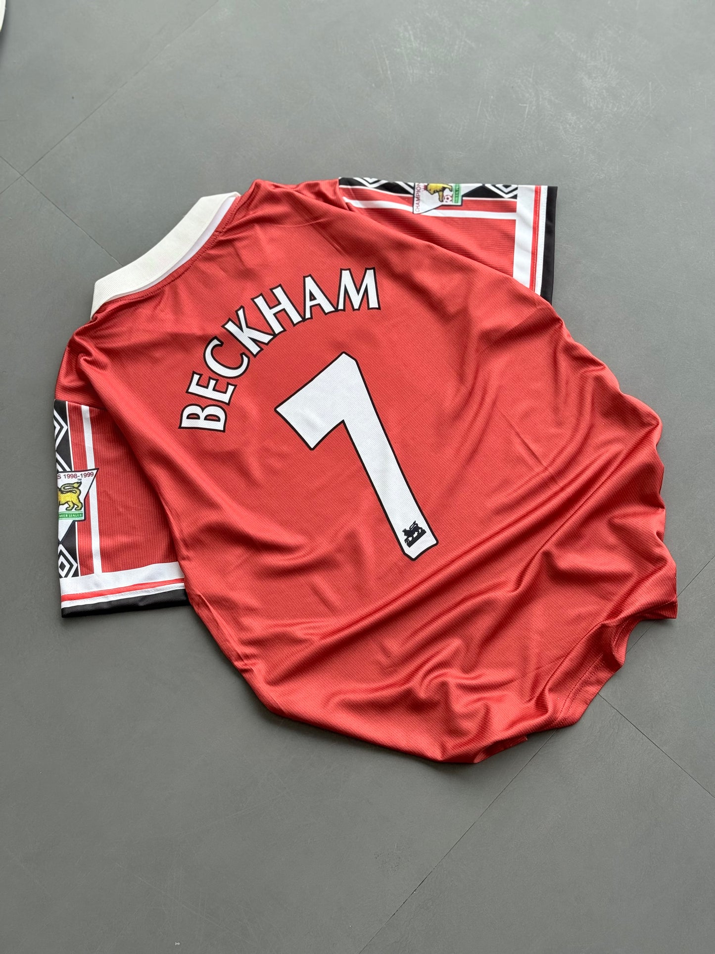 Beckham #7 Manchester United 1998/99 Embroidered Jersey