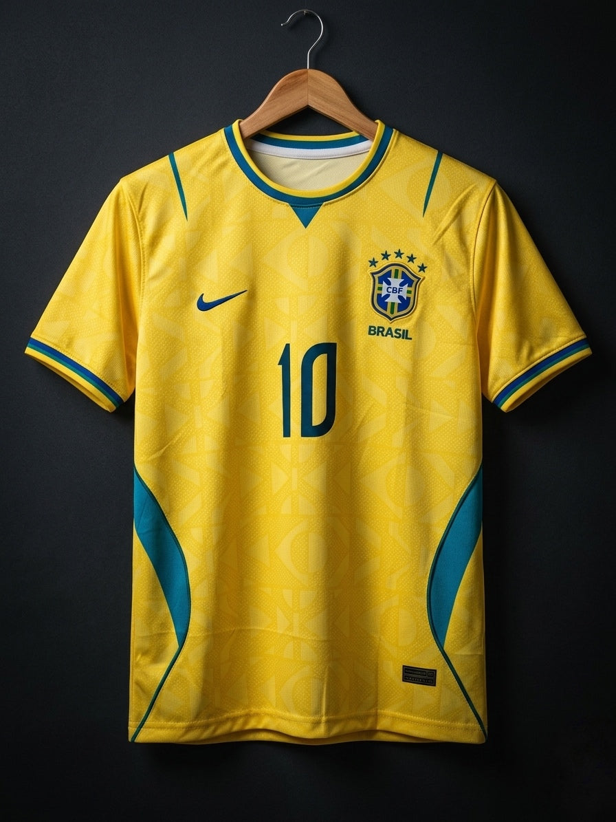 Neymar #10 | Brazil World Cup 2026 | Embroidery Logos | haramball.in