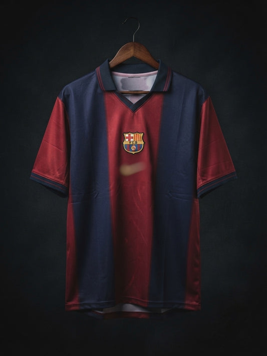 Travis Scott | Fc Barcelona | Embroidery Logos | Oversized Five Sleeves | haramball.in