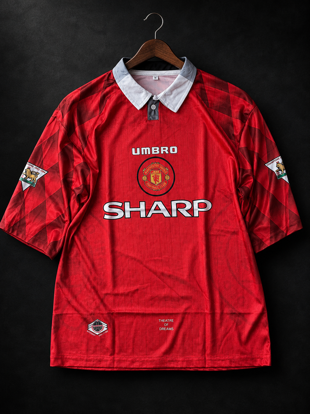 Beckham #10 | Manchester United 1996-98 Home | Sublimation Print | Oversized Five Sleeves | haramball.in