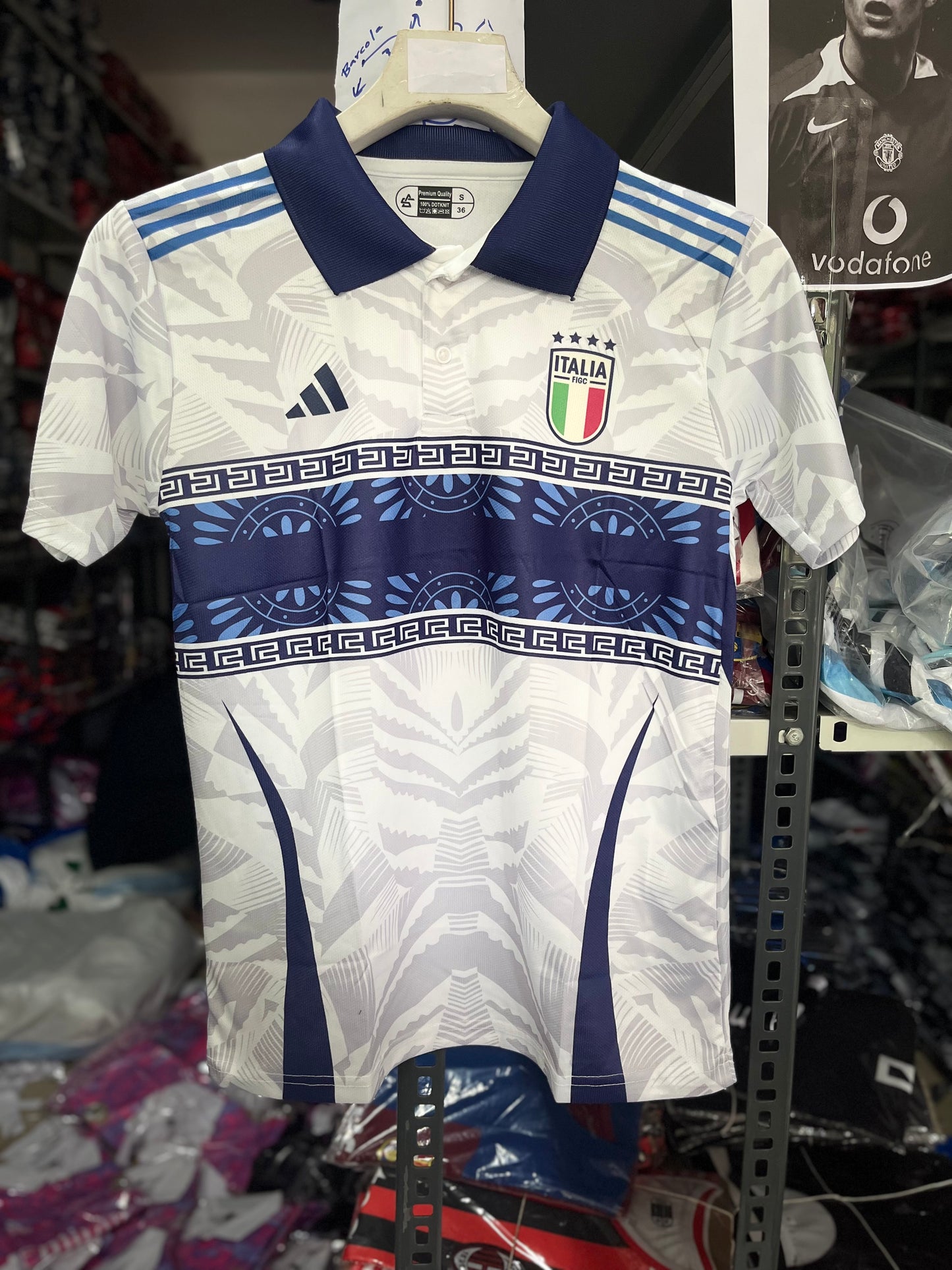 Maldini #03 | Italy Away | Sublimation Print | Collar with Button | haramball.in