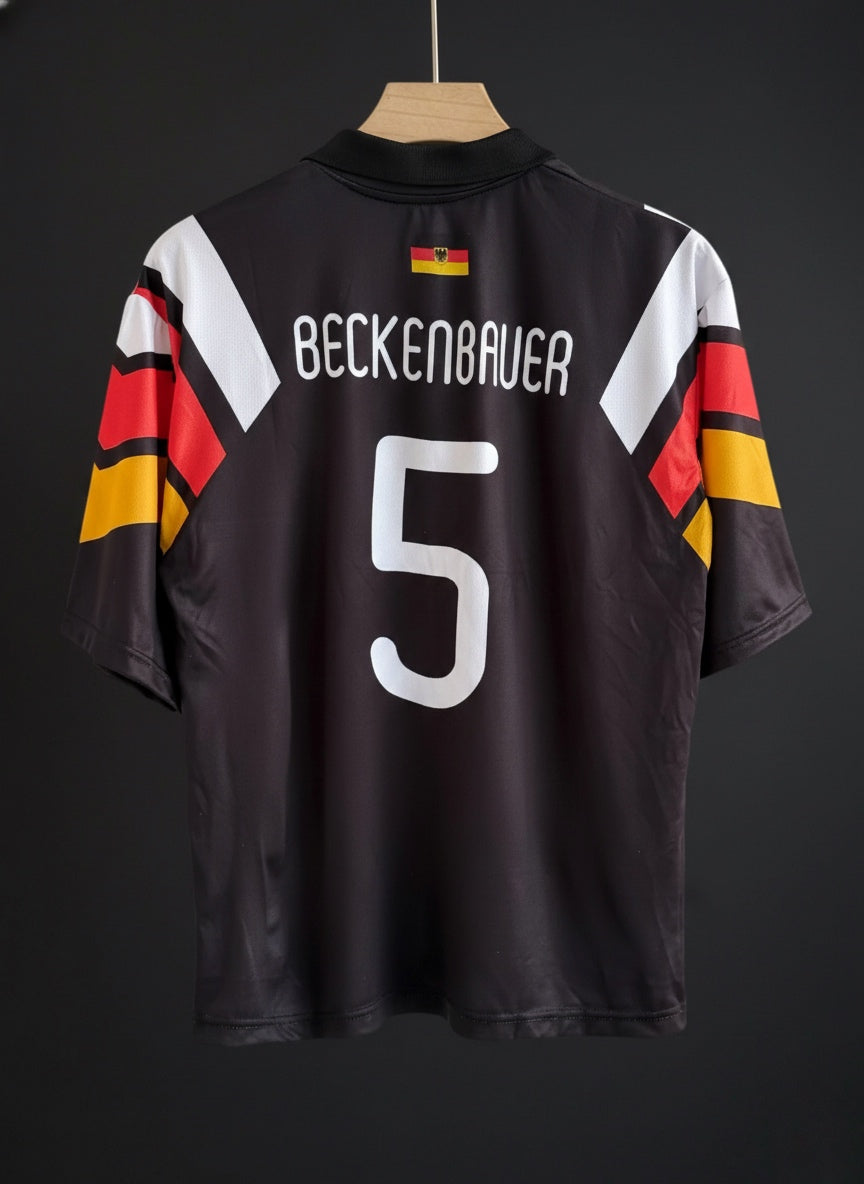 Beckenbauer #5 Germany 1997 Retro Home Jersey – Five Sleeve Collar Edition