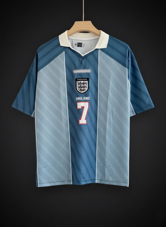 England 1998 Away Jersey – Beckham #7
(Embroidered · Five-Sleeve Retro Edition)