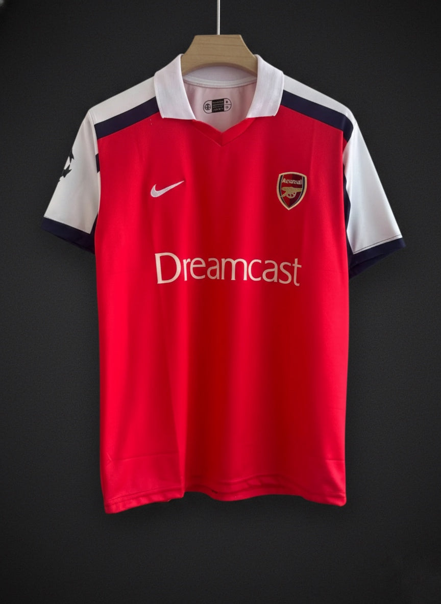 Bergkamp #10 Arsenal 2000/02 Home Jersey – Embroidered Crest | Classic Collar