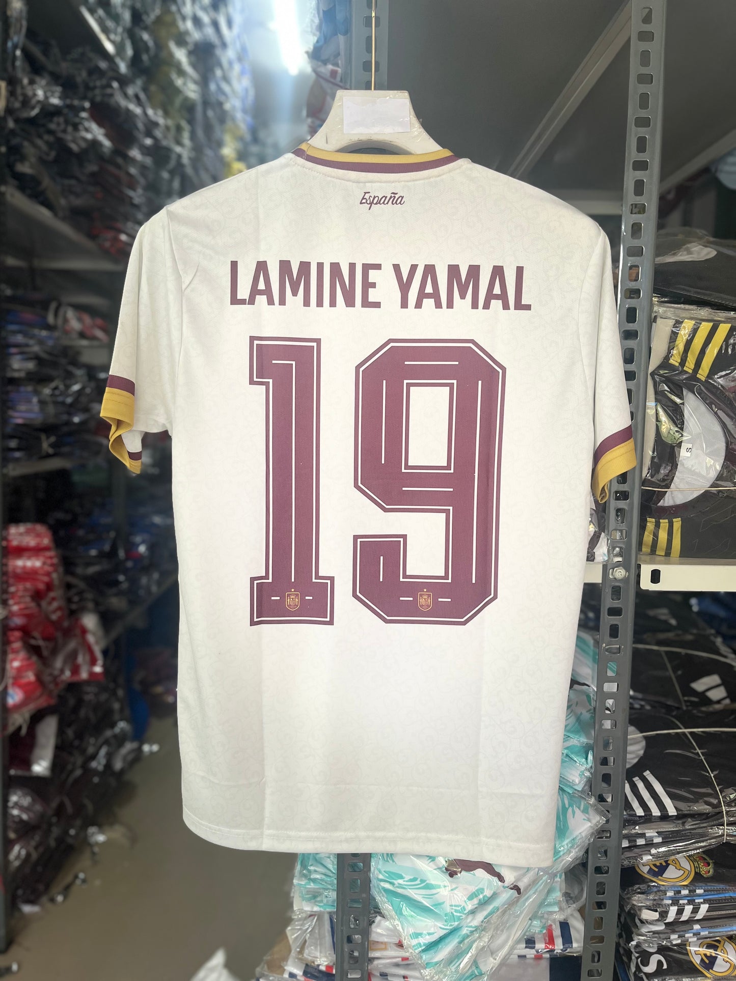 Lamine Yamal #19 | Spain Away World Champions Badge | Sublimation Print | haramball.in