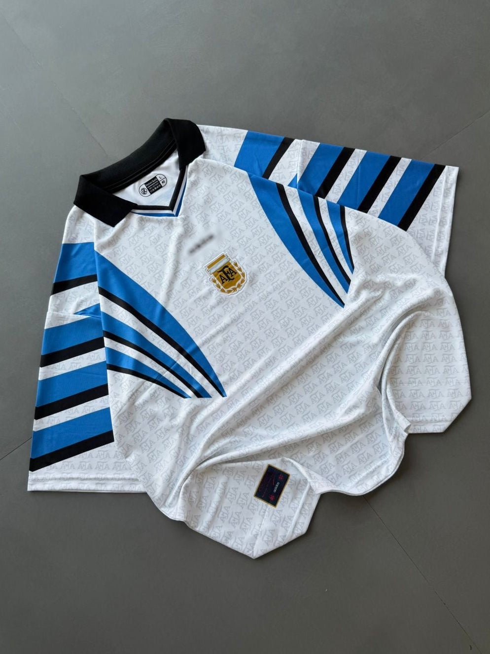 Argentina 1997 Third Shirt – Five Sleeve with Collar & Embroidery