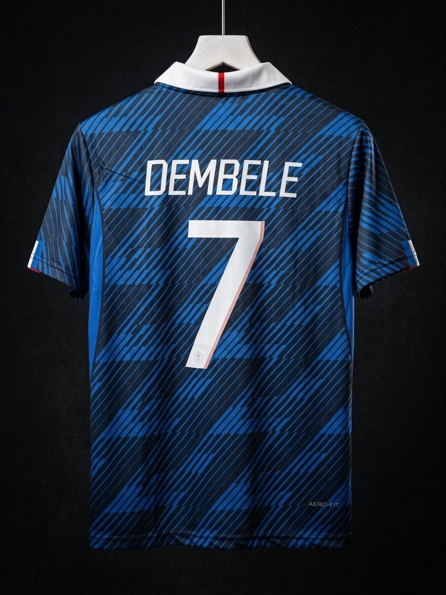 Dembele #07 | France World Cup 2026 | Collar with button | Sublimation Print | haramball.in