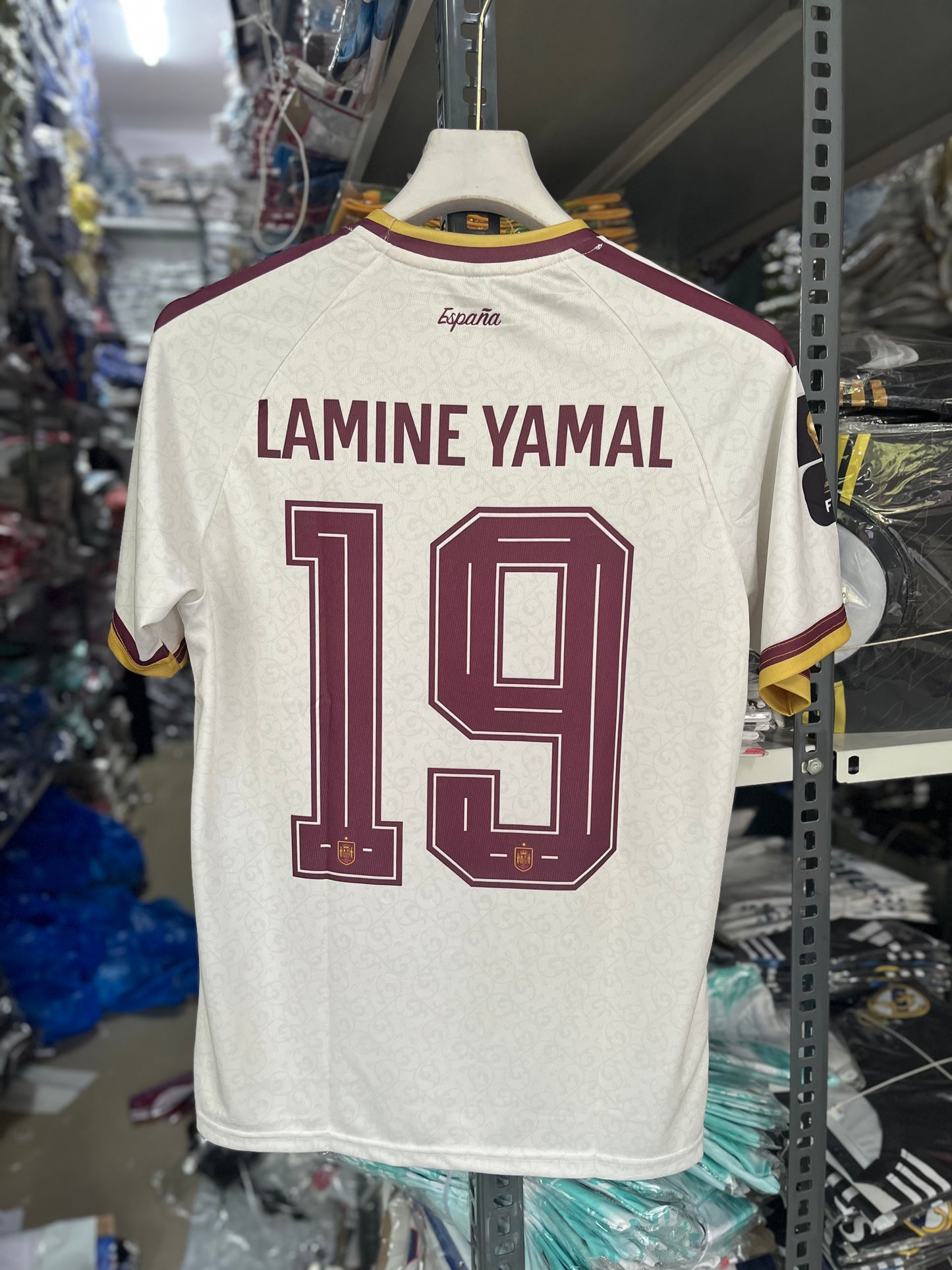 Lamine Yamal #19 | Spain away 2026 World Cup champions | Embroidery Logos | haramball.in