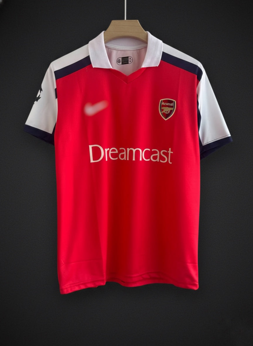 Bergkamp #10 Arsenal 2000/02 Home Jersey – Embroidered Crest | Classic Collar