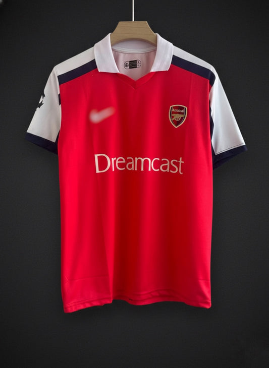 Bergkamp #10 Arsenal 2000/02 Home Jersey – Embroidered Crest | Classic Collar