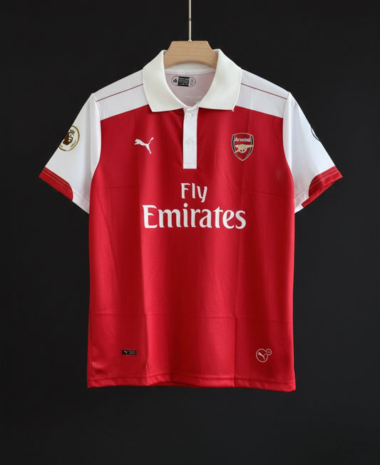 Özil #11 Arsenal Home Jersey 2017/18 – Classic Collar Edition